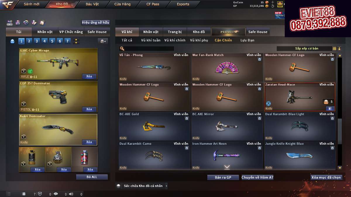 shop acc cf uy tin gia re